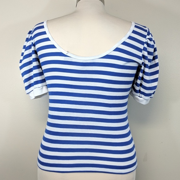 Vintage 80's Puff Sleeve Crop Top - Picture 5 of 6